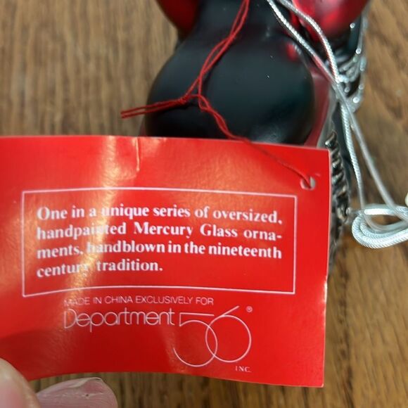 Department 56 Motorcycle Mercury Glass Christmas Ornament In Box 77042 - Picture 7 of 8